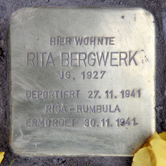 Stolperstein en memoria de Rita Bergwerk