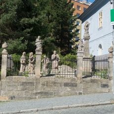 Sousoší Agónie v Getsemanské zahradě a sousoší Loučení Krista s Pannou Marií