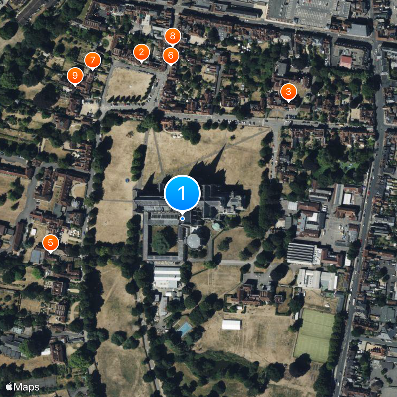 Katedra w Salisbury Mapa