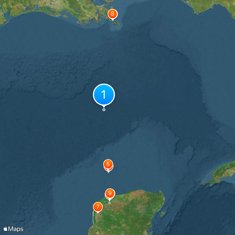 Golfo del Messico Mappa
