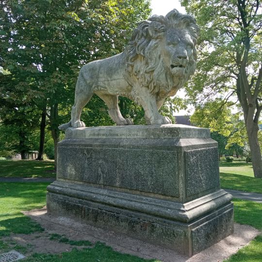 Statue of Lion in Arboretum