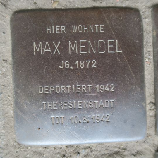 Stolperstein em memória de Max Mendel