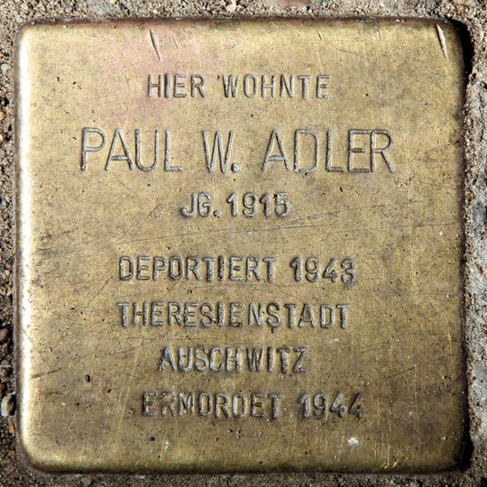 Stolperstein em memória de Paul W. Adler