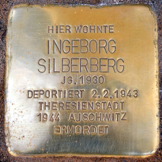 Stolperstein dedicated to Ingeborg Silberberg