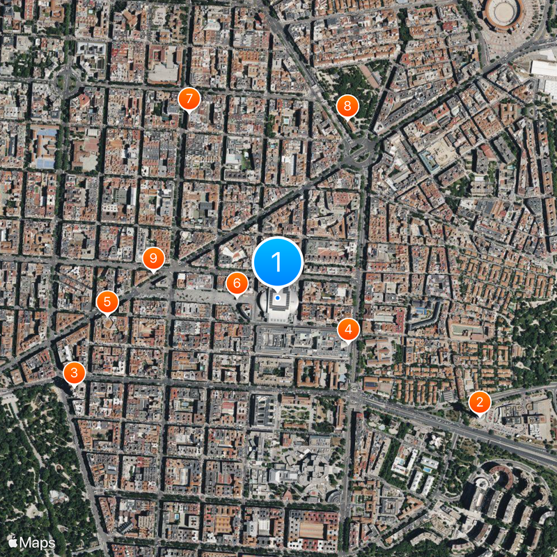 Community of Madrid Sports Centre Map