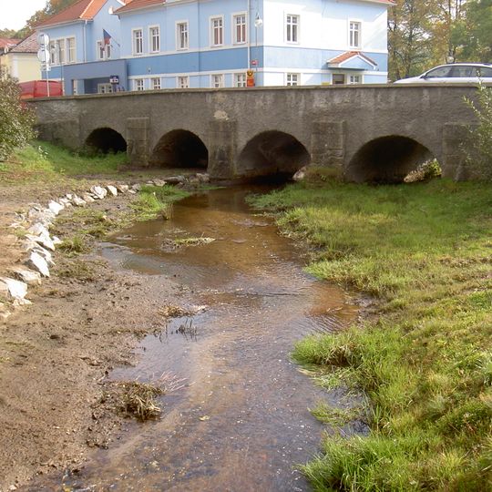 Road bridge over the Bezděkovský potok in Bělá nad Radbuzou