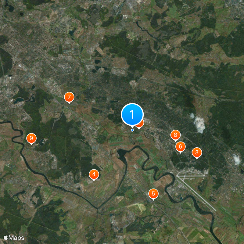 Vorontsov Estate, Bykovo Mapa