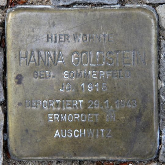 Stolperstein dedicated to Hanna Goldstein