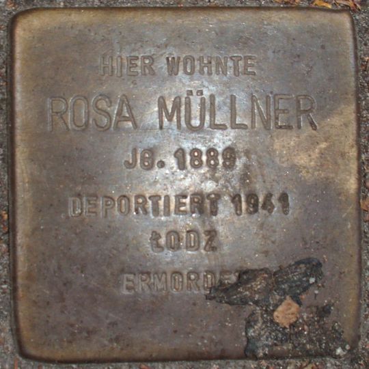 Stolperstein dedicated to Rosa Müllner