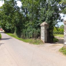 Two Sets Of Gatepiers And Iron Gates At Pratshayes