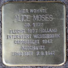 Stolperstein dedicated to Alice Moses