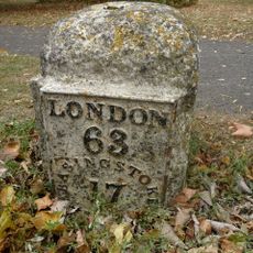 Milestone, London Road, jct with Admirals Way