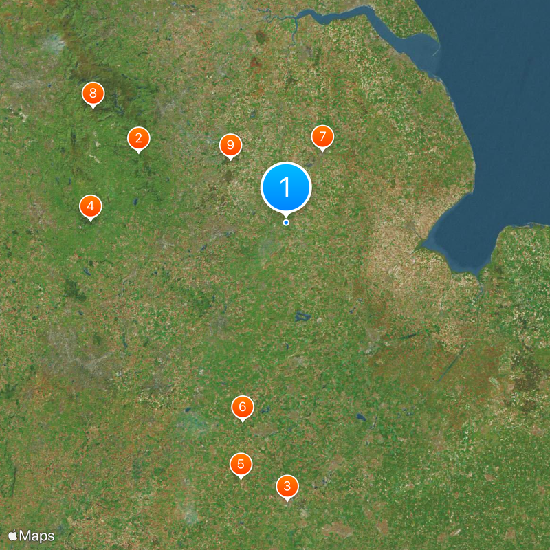 Midlands de l'Est Carte