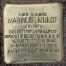 Stolperstein für Marinus Mundt