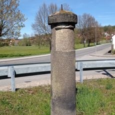 Stone signpost in Protivín