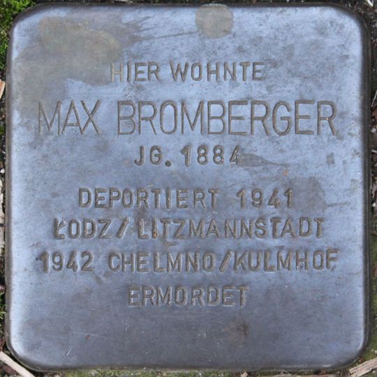 Stolperstein en memoria de Max Bromberger