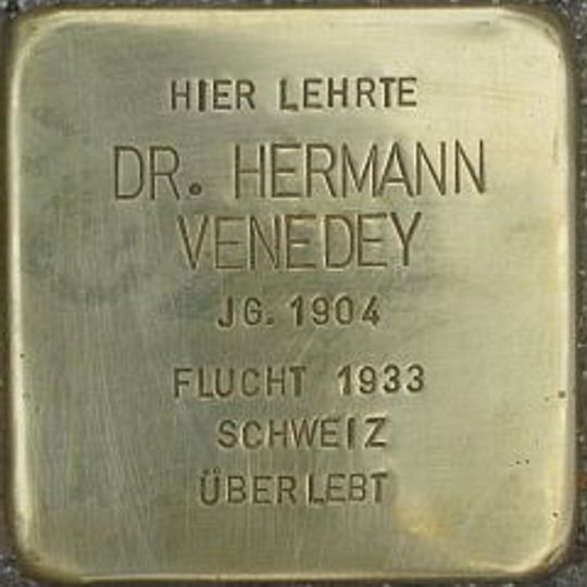 Stolperstein für Dr. Hermann Venedey