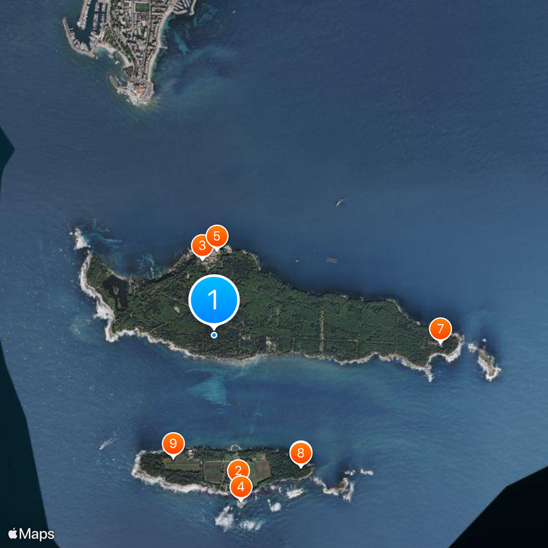 Lérins Islands Map