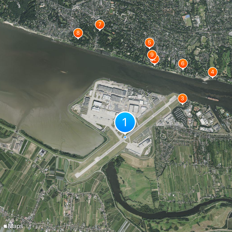 Hamburg Finkenwerder Airport Map