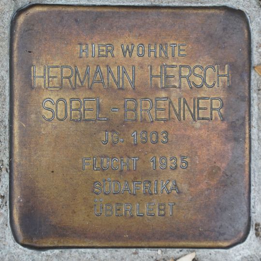 Stolperstein en memoria de Hermann Hersch Sobel-Brenner
