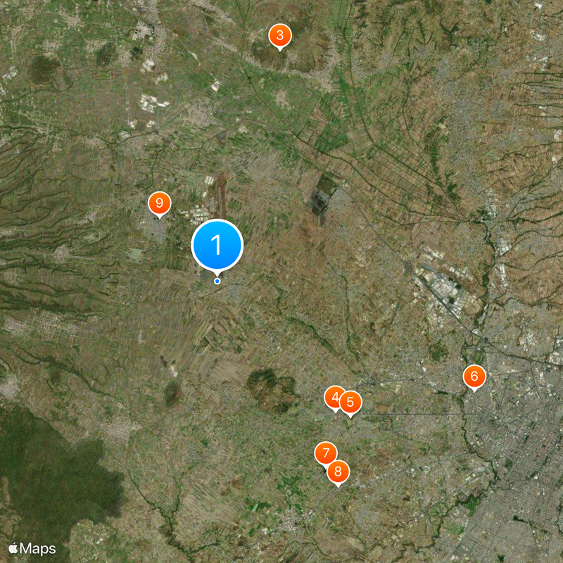 Puebla sinkhole Mapa