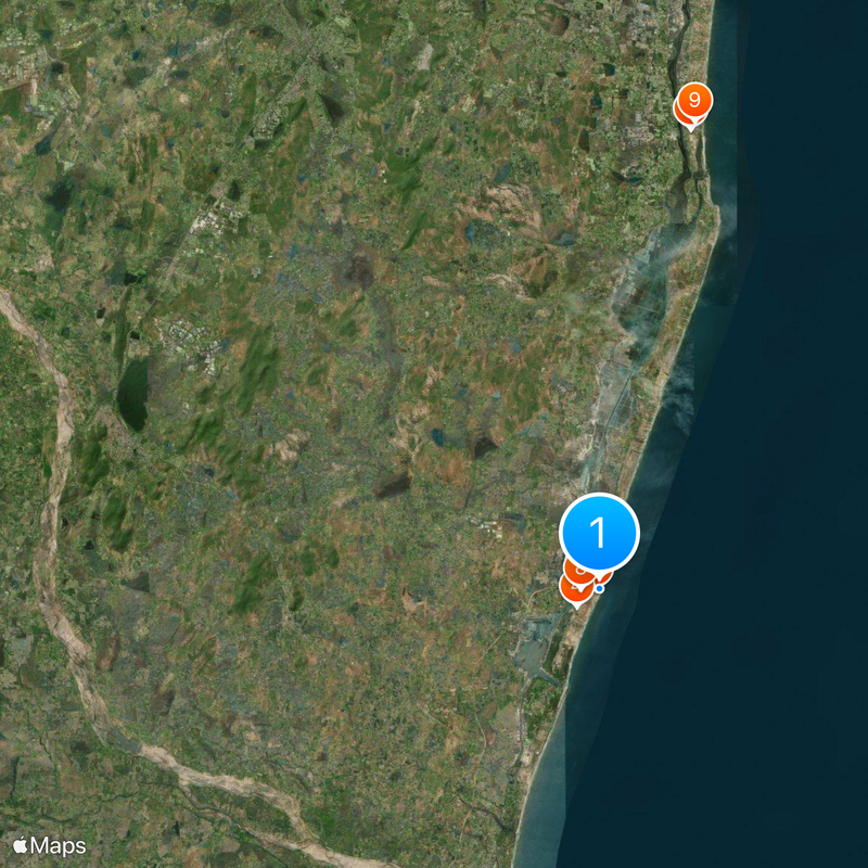 Seven Pagodas of Mahabalipuram Karte