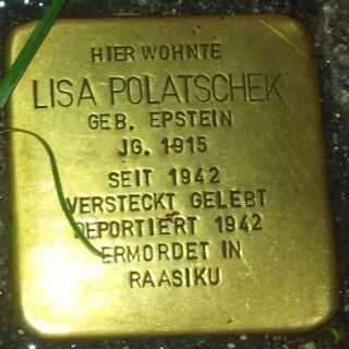 Stolperstein à la mémoire de Lisa Polatschek