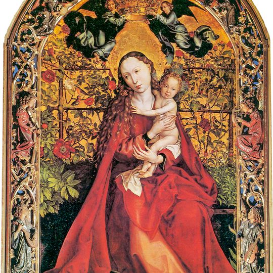 A Virgem e o Menino com pérgula de roseiras