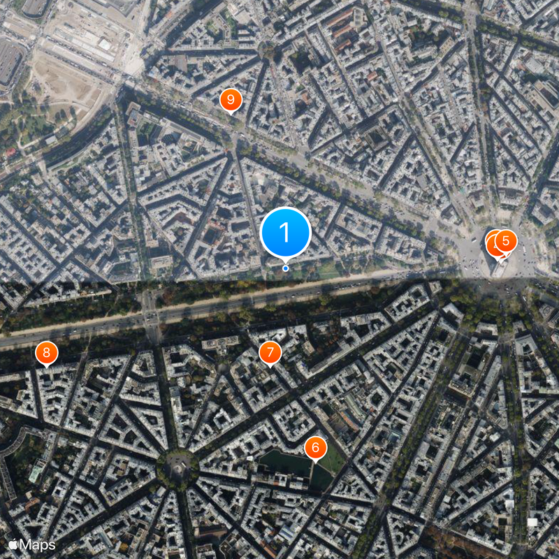 Avenue Foch Map
