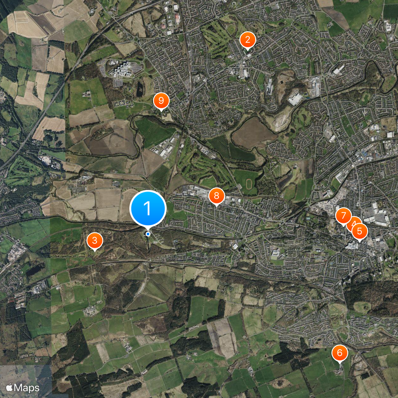 Roue de Falkirk Carte