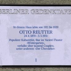 Commemorative plaque to Otto Reutter