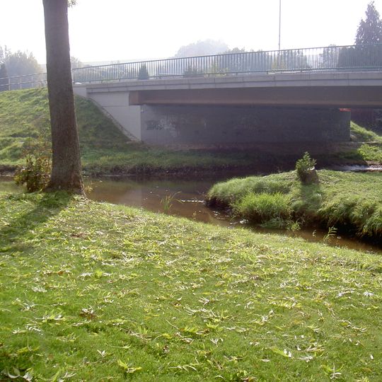 Most Nádražní ulice přes Radbuzu v Bělé nad Radbuzou