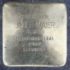 Stolperstein dedicated to Josef Maier