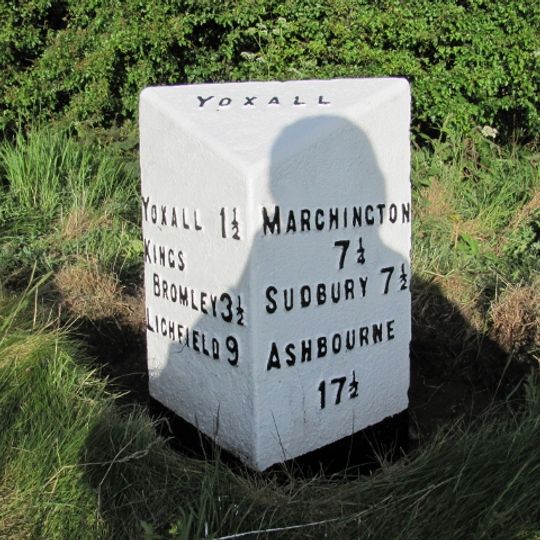 Milepost, near Woodlane Crossroads