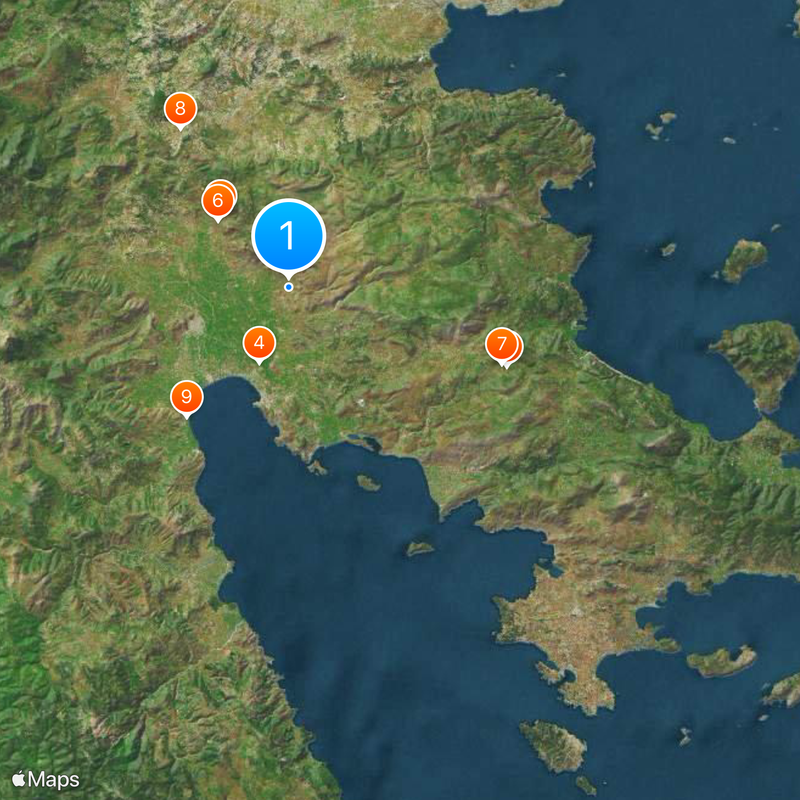 Argolida Regional Unit Map