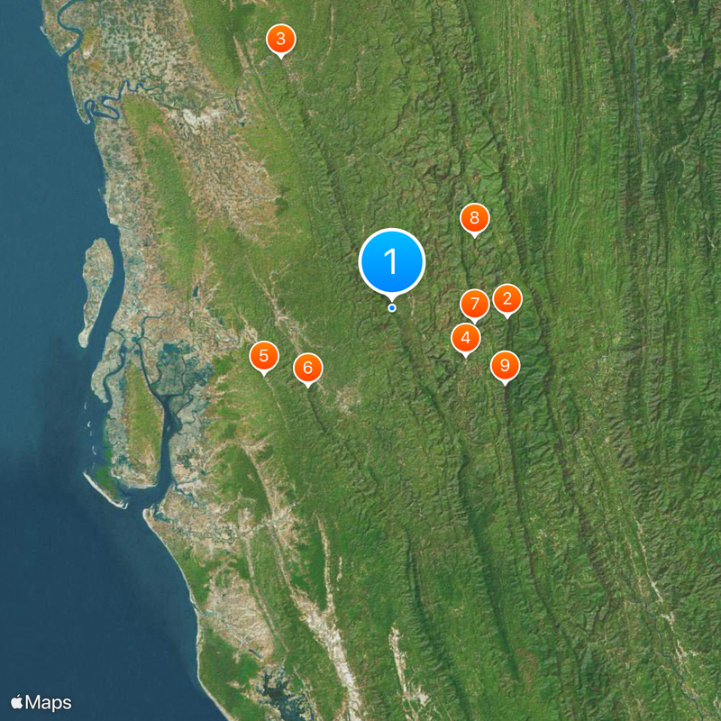 Distretto di Bandarban Mappa
