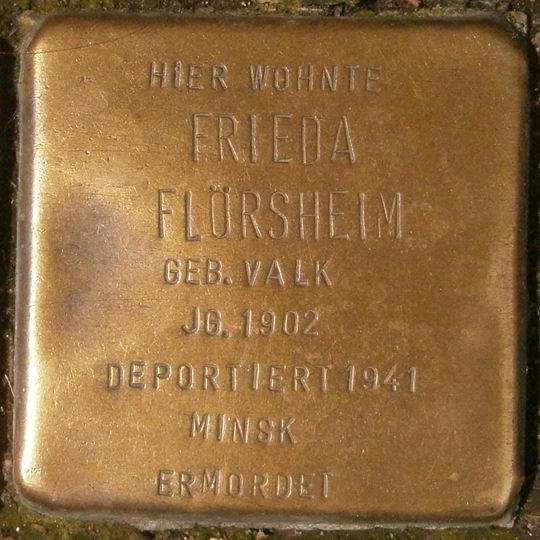 Stolperstein dedicated to Frieda Flörsheim