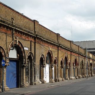 Railway viaduct arches