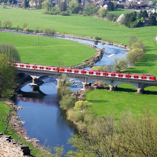 Eisenbahnbrücke über die Sieg bei Blankenberg