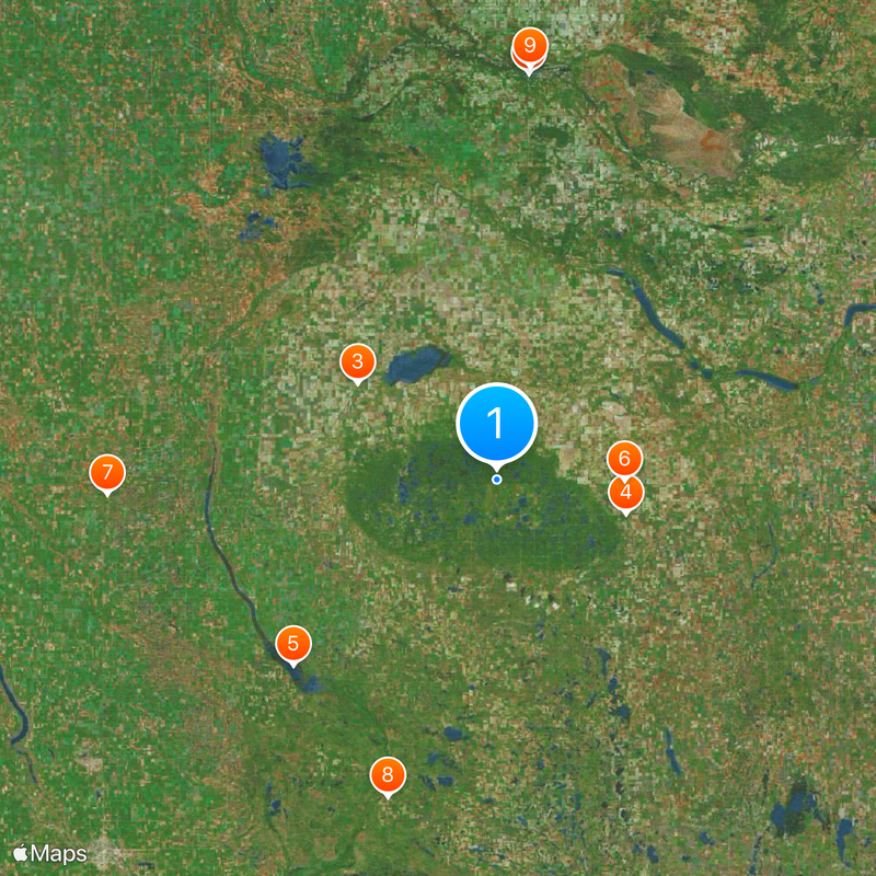 International Peace Garden Mapa