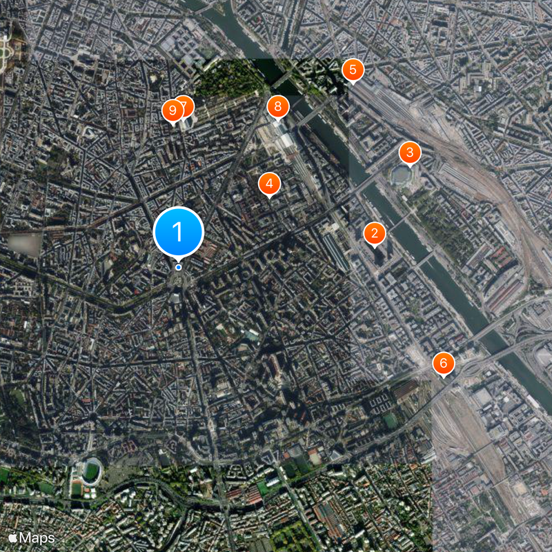 13e arrondissement van Parijs Kaart