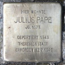 Stolperstein en memoria de Julius Pape