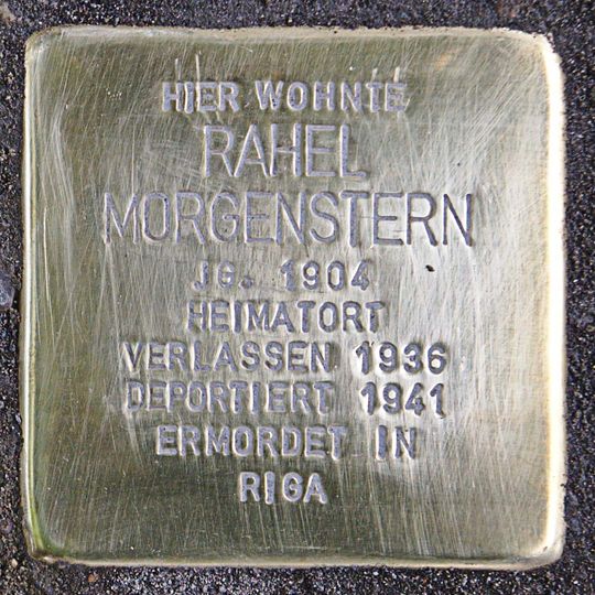 Stolperstein en memoria de Rahel Morgenstern