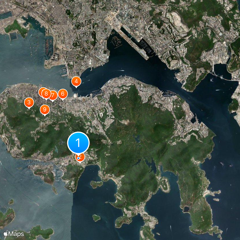 Hong Kong Island Map