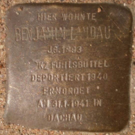 Stolperstein en memoria de Benjamin Landau