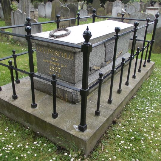 Foscolo Memorial Approximately 25 Metres South West Of West Tower Of Church Of St Nicholas