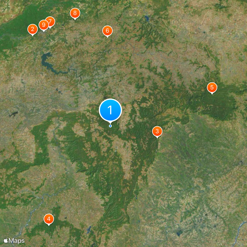 Parque Nacional de Kanha Mapa