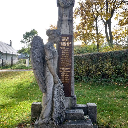 Pomník padlým v Oboře u kostela