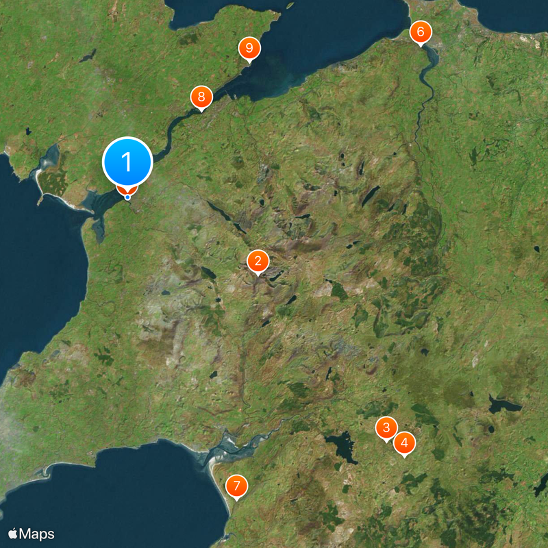 Castles and Town Walls of King Edward in Gwynedd Map