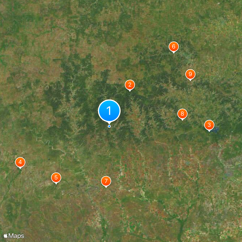 Parc d'État de Garner Carte